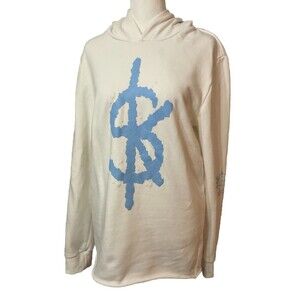 YLSK Graffiti White Hoodie - Size Large.  LTOP827